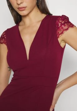 Elizabet Lace Midi - Cocktailjurk - Wine -Wal G. 0fc67686705c46c59d916b589b81a0b5