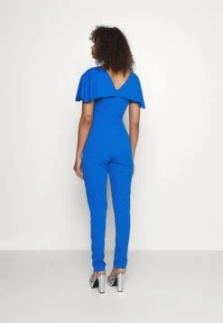 Liyavi Cape Sleeve- Jumpsuit - Electric Blue -Wal G. 110f8de06a4142ef8d4d330ea6e0b6f6
