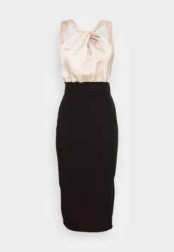 Wal G Marla Knot Halter Midi Dress - Cocktailjurk - Champagne/Black 8 Wal G Marla Knot Halter Midi Dress - Cocktailjurk - Champagne/Black -Wal G. 14f0ab7e270e4f96b44b95d2fe5bb4f8