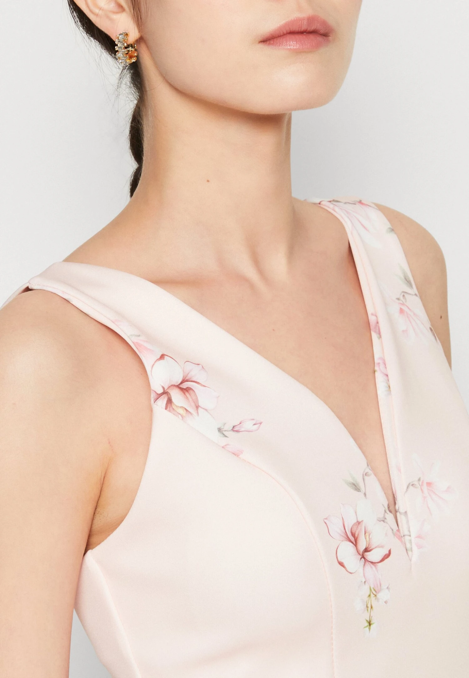 Wal G Wedding Dolly V Neck Print Maxi - Jerseyjurk - Apricot/Multi-Coloured 6 Wal G Wedding Dolly V Neck Print Maxi - Jerseyjurk - Apricot/Multi-Coloured - Afbeelding 6