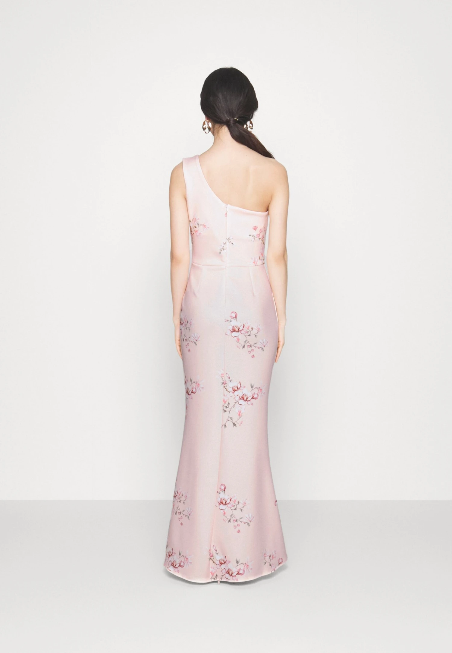 Wedding Gigi One Shoulder Print Maxi - Galajurk - Peach Print 3 Wedding Gigi One Shoulder Print Maxi - Galajurk - Peach Print - Afbeelding 3