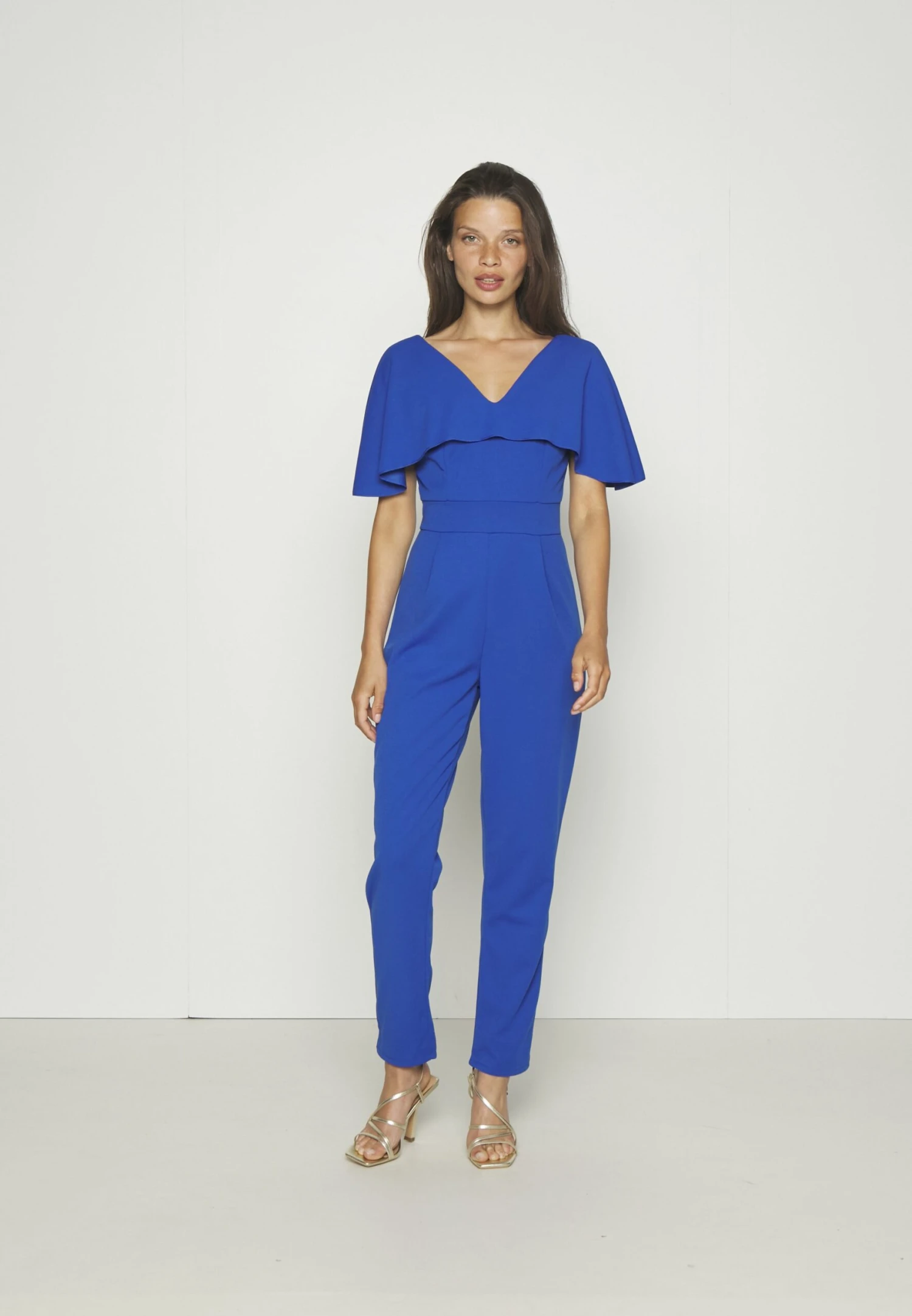 Liyavi Cape Sleeve - Jumpsuit - Electric Blue 1 Liyavi Cape Sleeve - Jumpsuit - Electric Blue