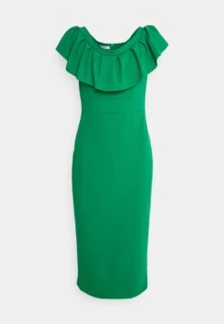 Wal G Himani Frill Neck Midi Dress - Jerseyjurk - Leaf Green 10 Wal G Himani Frill Neck Midi Dress - Jerseyjurk - Leaf Green -Wal G. 3078c61c0678444ebbb97fc9460b17aa