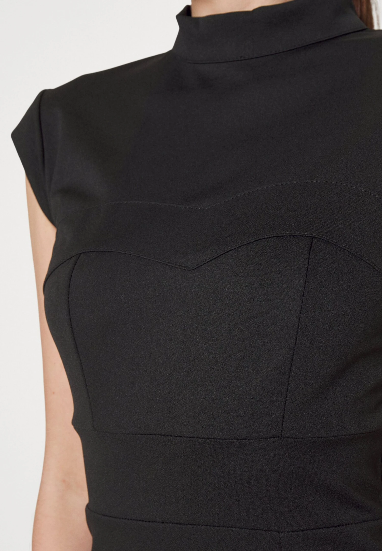 Bambinaroll Neck Midi Dress - Jerseyjurk - Black 6 Bambinaroll Neck Midi Dress - Jerseyjurk - Black - Afbeelding 6