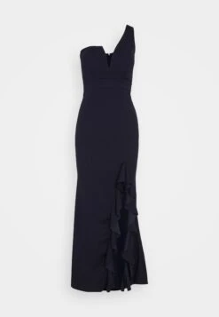 Wal G Soya One Shoulder Maxi Dress - Jerseyjurk - Navy Blue -Wal G. 322af214efb444fc98c1edd03b4a959f