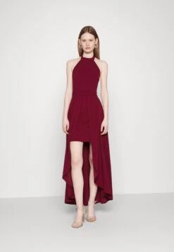 Wal G Yanny Halter Neck Bodycon - Galajurk - Berry Wine