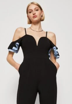 Wal G Simah Frill - Jumpsuit - Black/Sky Blue -Wal G. 36381ff393e541ec8dd76d343baa44a3