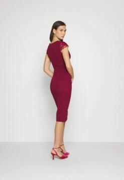 Elizabet Lace Midi - Cocktailjurk - Wine -Wal G. 3983a1e82b6e41b6a097496b69c38530