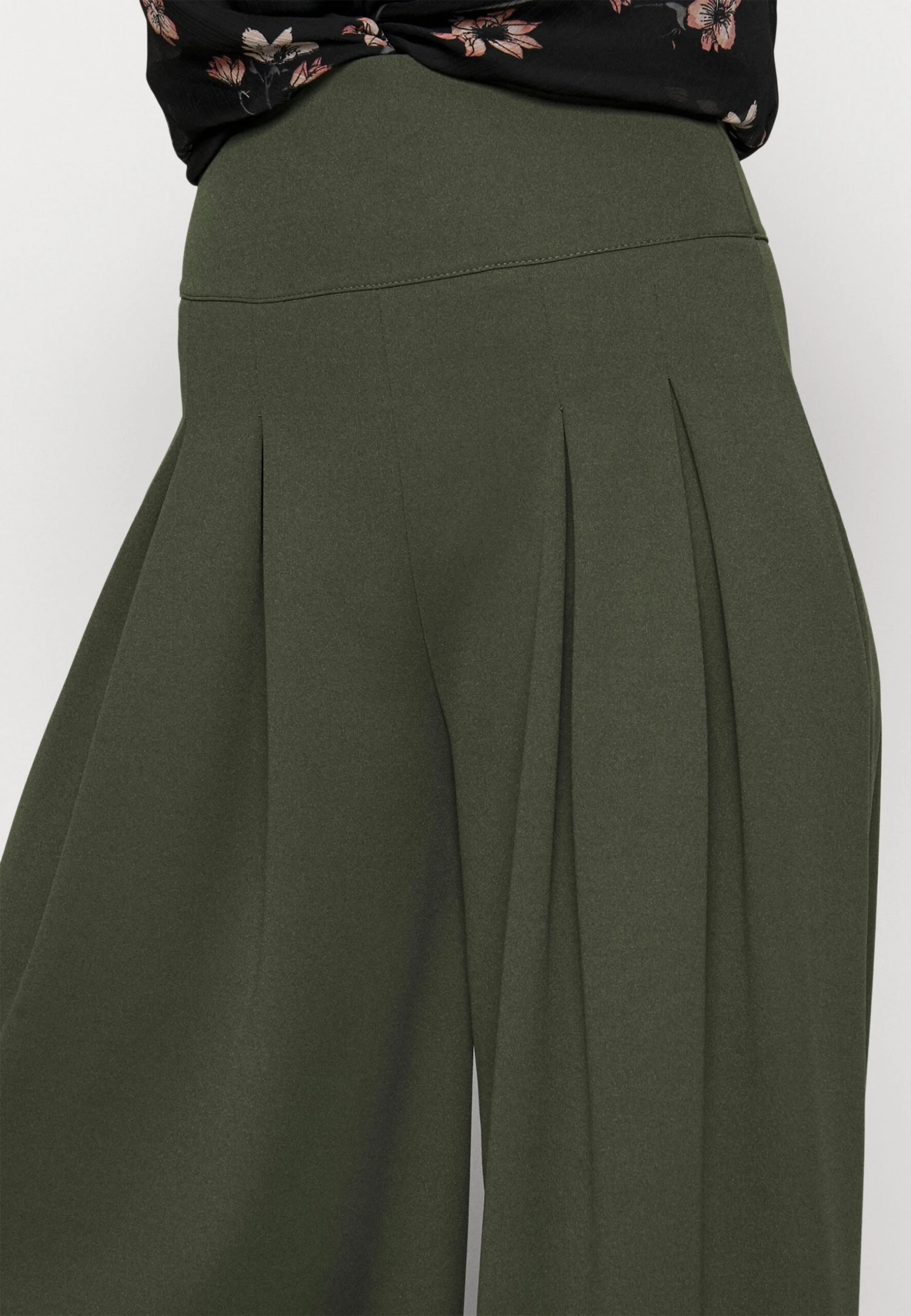 Venisa Wide Leg Trouser - Broek - Dark Khaki 5 Venisa Wide Leg Trouser - Broek - Dark Khaki - Afbeelding 5