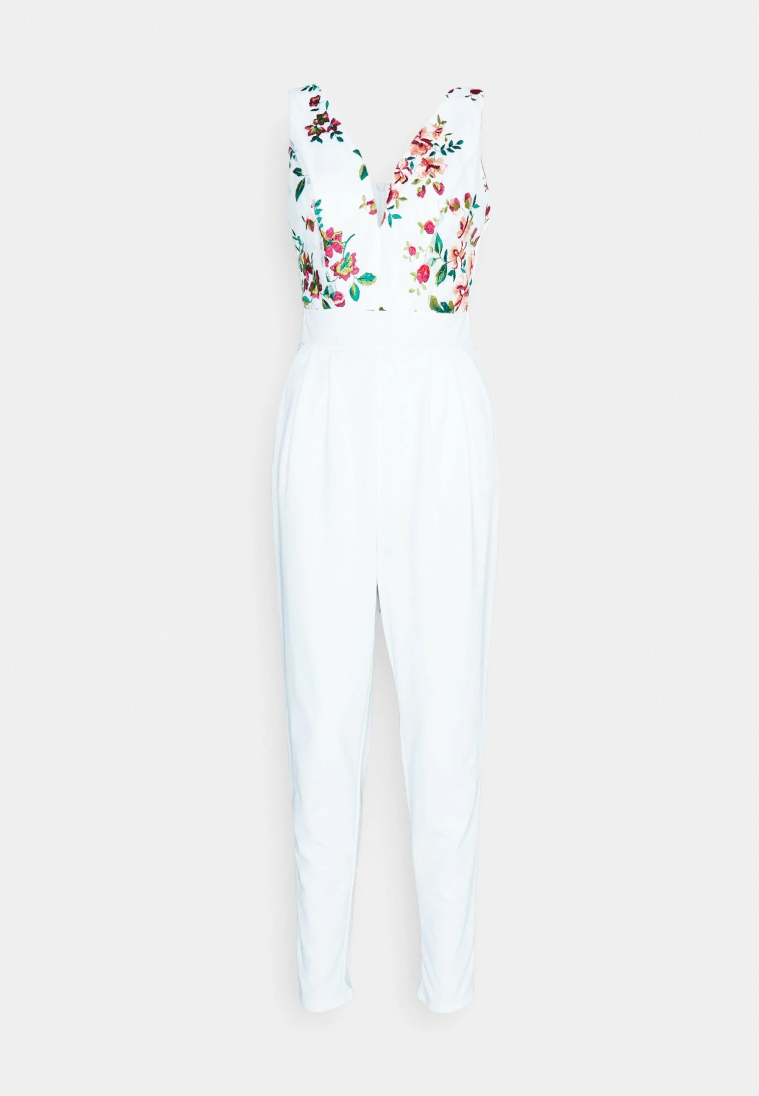 Contrast Plunge - Jumpsuit - White 5 Contrast Plunge - Jumpsuit - White - Afbeelding 5
