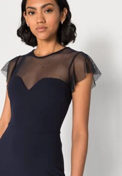 Wal G Dylan Midi Dress - Cocktailjurk - Navy -Wal G. 4134ec2753af4656a05a64683229b50f