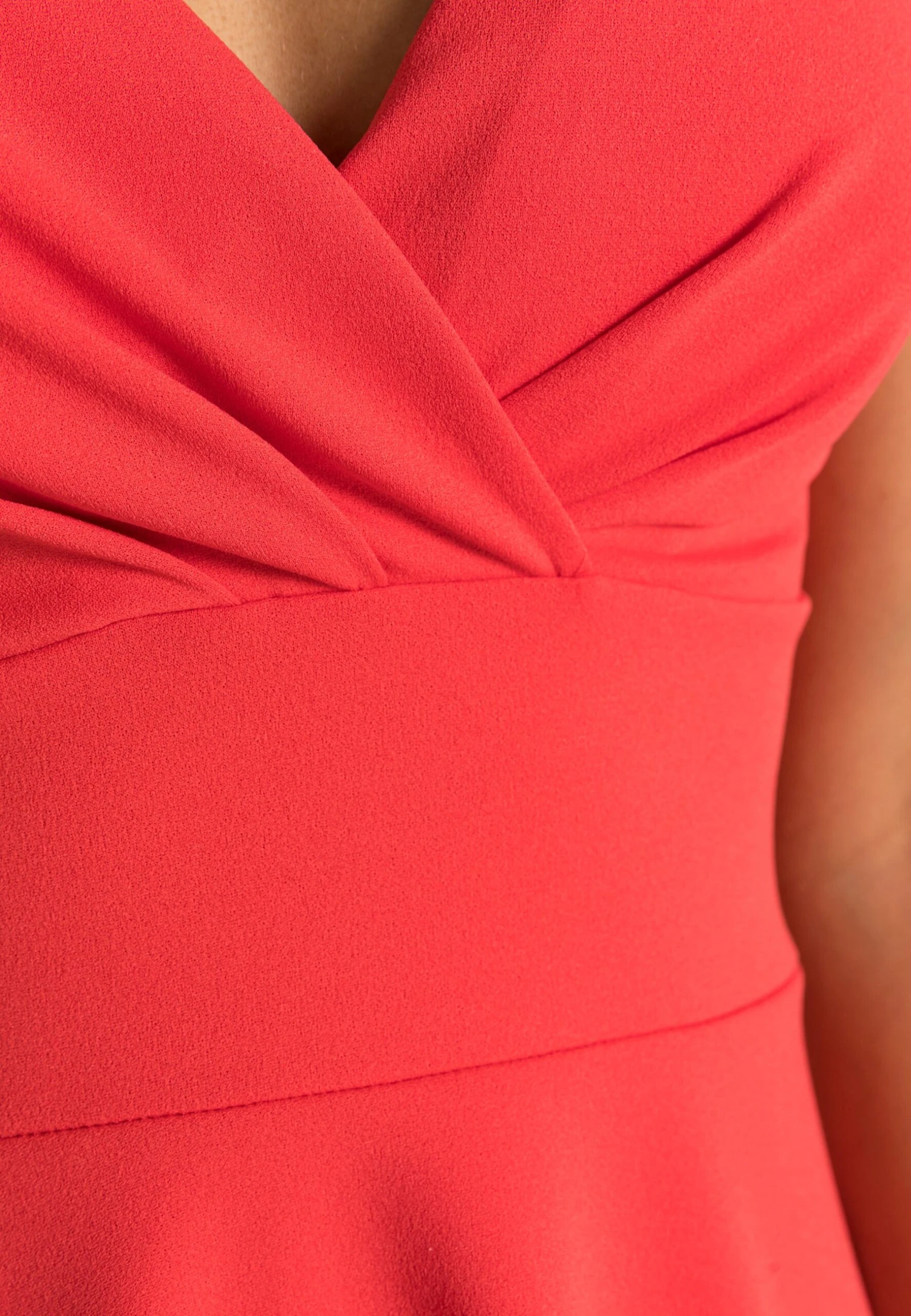 Wal G V Neck Strappy Skater Dress - Cocktailjurk - Coral 5 Wal G V Neck Strappy Skater Dress - Cocktailjurk - Coral - Afbeelding 5