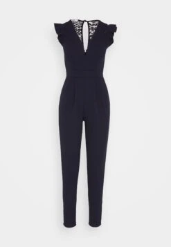 Wal G Ruffle With Back Insert - Jumpsuit - Navy Blue -Wal G. 46996496f77d4f93bc3876ad9baaf766