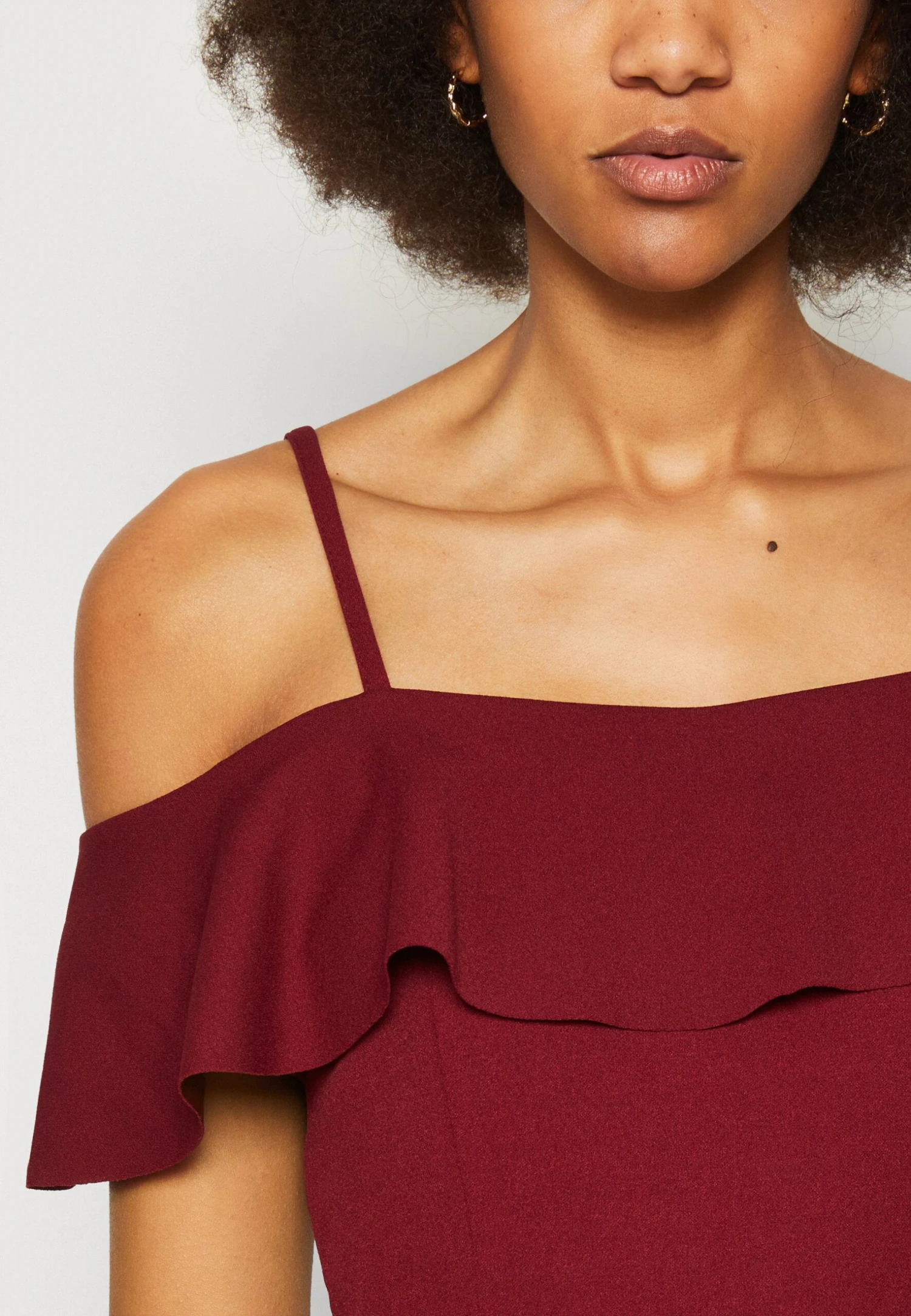 Wal G Revra Strappy Frill Skater - Cocktailjurk - Berry Wine 6 Wal G Revra Strappy Frill Skater - Cocktailjurk - Berry Wine - Afbeelding 6