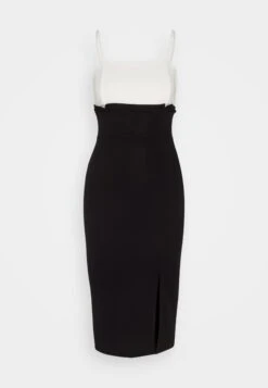 Wal G Janya Contrast Midi - Jerseyjurk - Black/White -Wal G. 4baa7ff7aaa940c889f1899abd47b0c8