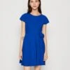 Wal G Milly Knot Ruffle Skater - Jerseyjurk - Electric Blue