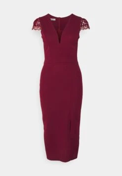 Elizabet Lace Midi - Cocktailjurk - Wine -Wal G. 4c50789ea366491185a774fa4f4c09cd