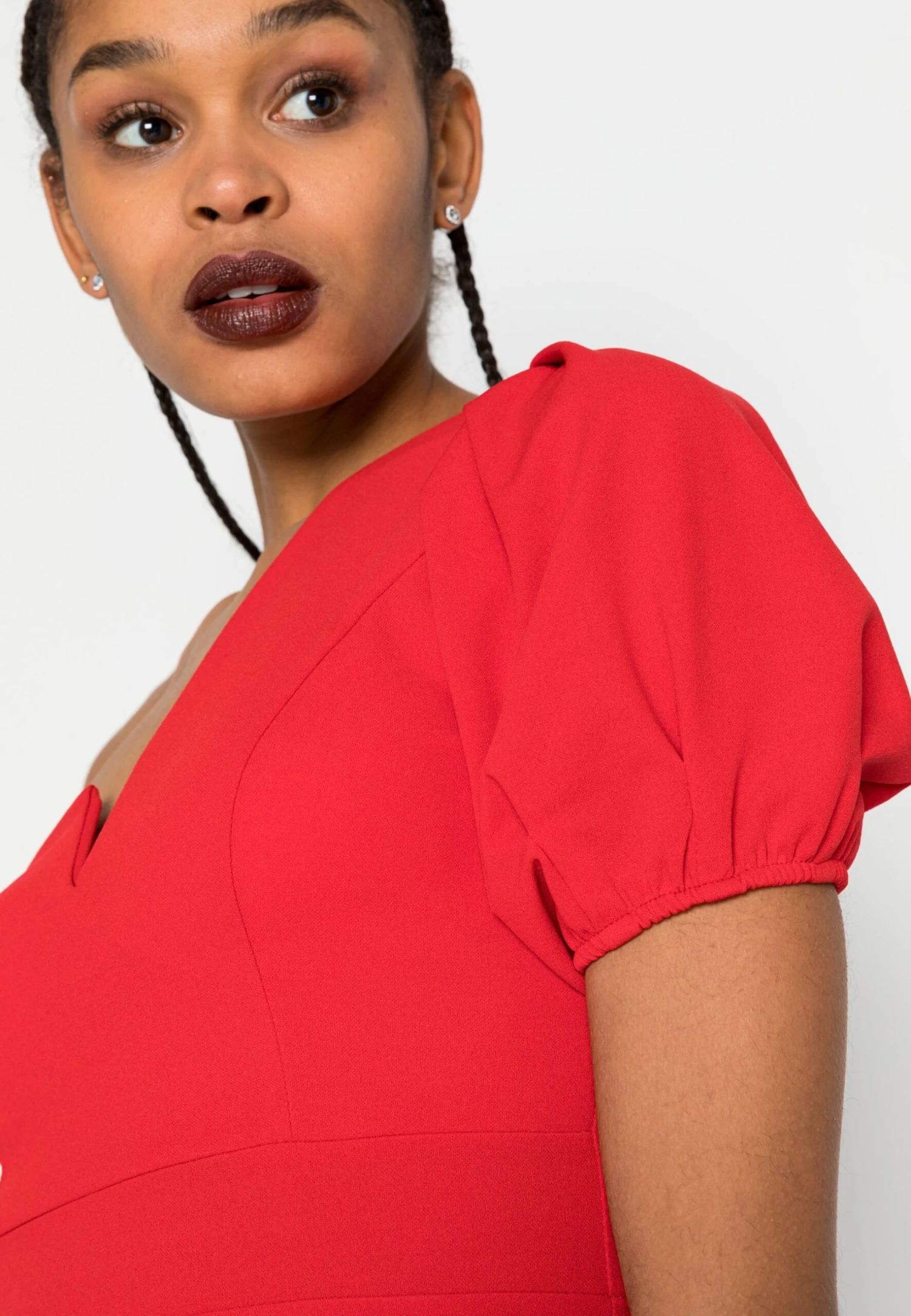 Wal G Zalora One Sleeve Skater Dress - Jerseyjurk - Red 5 Wal G Zalora One Sleeve Skater Dress - Jerseyjurk - Red - Afbeelding 5