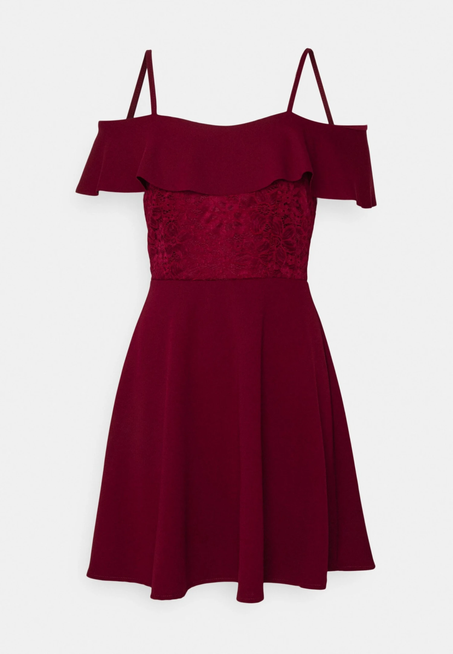 Benedetta Strap Skater - Cocktailjurk - Wine 4 Benedetta Strap Skater - Cocktailjurk - Wine - Afbeelding 4