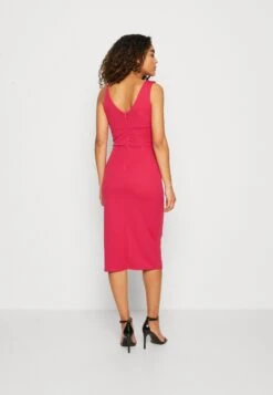 Wal G Sweeny Peplum Midi Dress - Jerseyjurk - Dark Fuchsia 8 Wal G Sweeny Peplum Midi Dress - Jerseyjurk - Dark Fuchsia -Wal G. 5b72f07719594020961ed925936f17b8