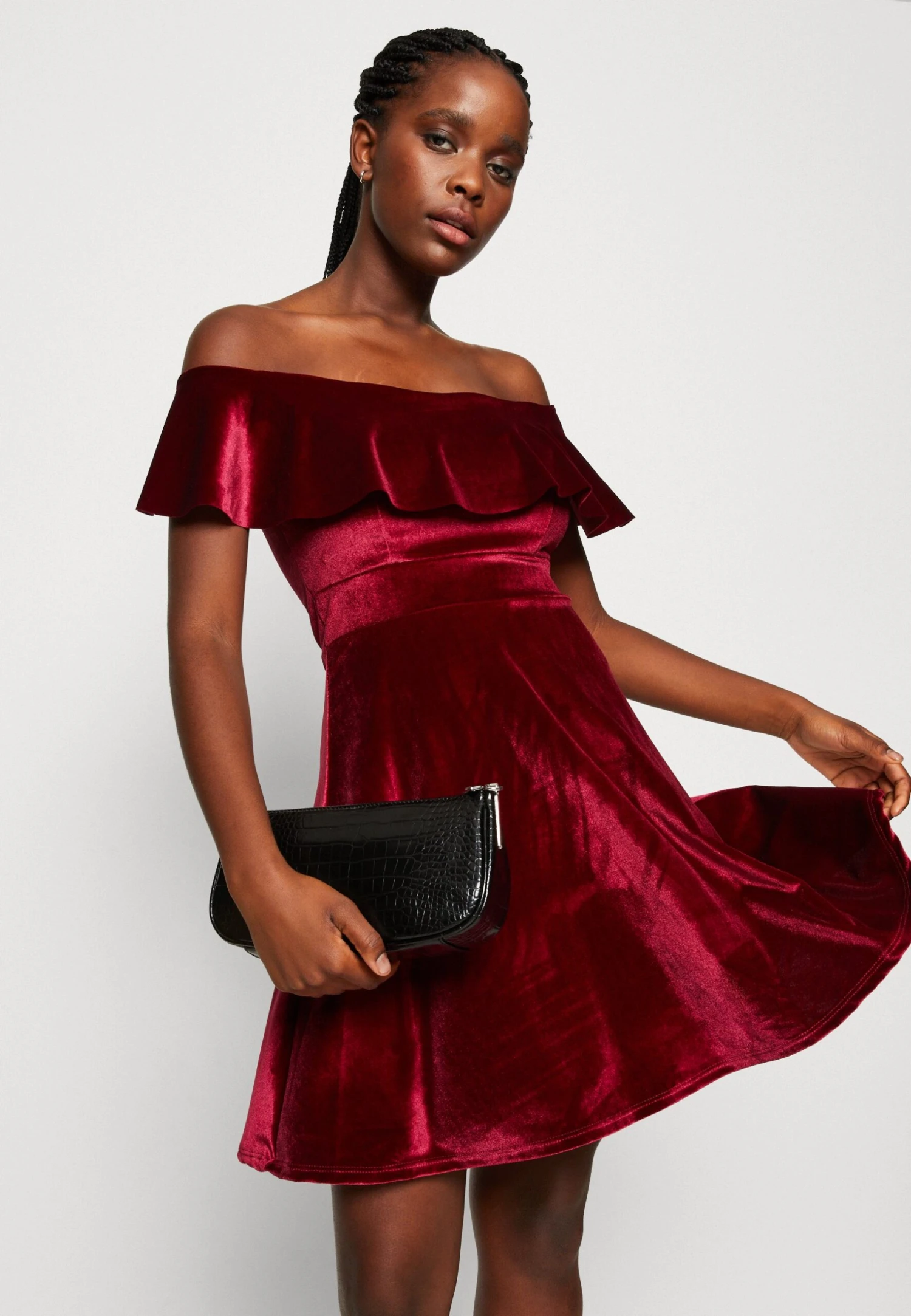 Wal G Stacey Skater - Cocktailjurk - Wine 4 Wal G Stacey Skater - Cocktailjurk - Wine - Afbeelding 4