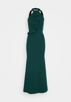 Wal G Tilly Ruffle Halter Neck Maxi Dress - Jerseyjurk - Forest Green 10 Wal G Tilly Ruffle Halter Neck Maxi Dress - Jerseyjurk - Forest Green -Wal G. 6e6fc15a50694b0c8aefb6ee59b71217