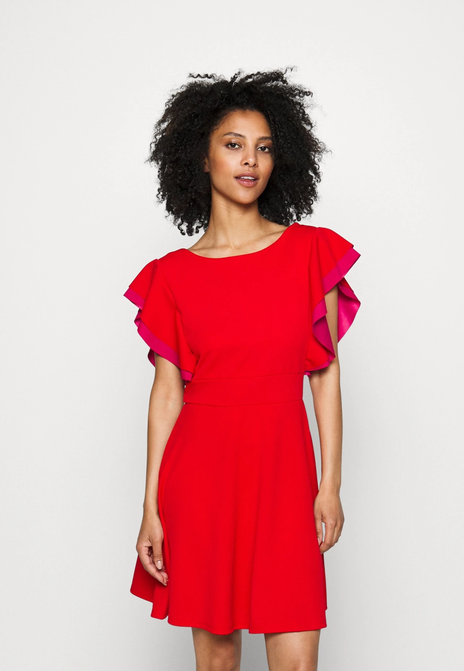 Max Ruffle Skater - Cocktailjurk - Red/Fuchsia 1 Max Ruffle Skater - Cocktailjurk - Red/Fuchsia