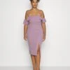 Andy Ruffle Midi - Jerseyjurk - Mauve Pink