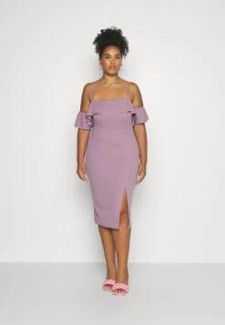 Andy Ruffle Midi - Jerseyjurk - Mauve Pink