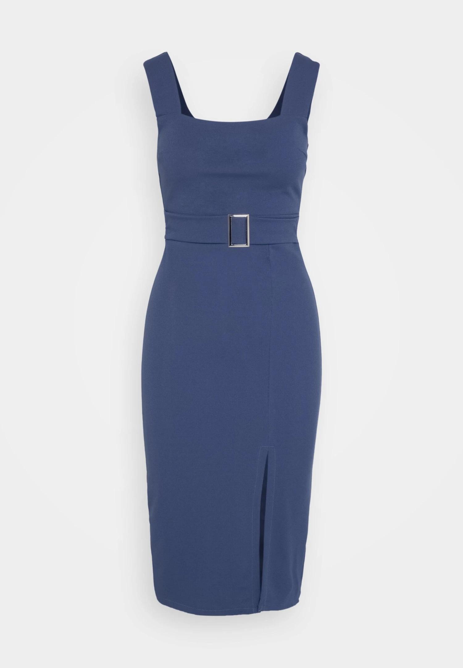 Wal G Jumina Buckle Midi - Jerseyjurk - Denim Blue 5 Wal G Jumina Buckle Midi - Jerseyjurk - Denim Blue - Afbeelding 5