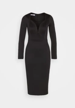 Wal G Zanad V Neck Midi - Jerseyjurk - Black 10 Wal G Zanad V Neck Midi - Jerseyjurk - Black -Wal G. 7829c430907344d5a328b6634f0de455