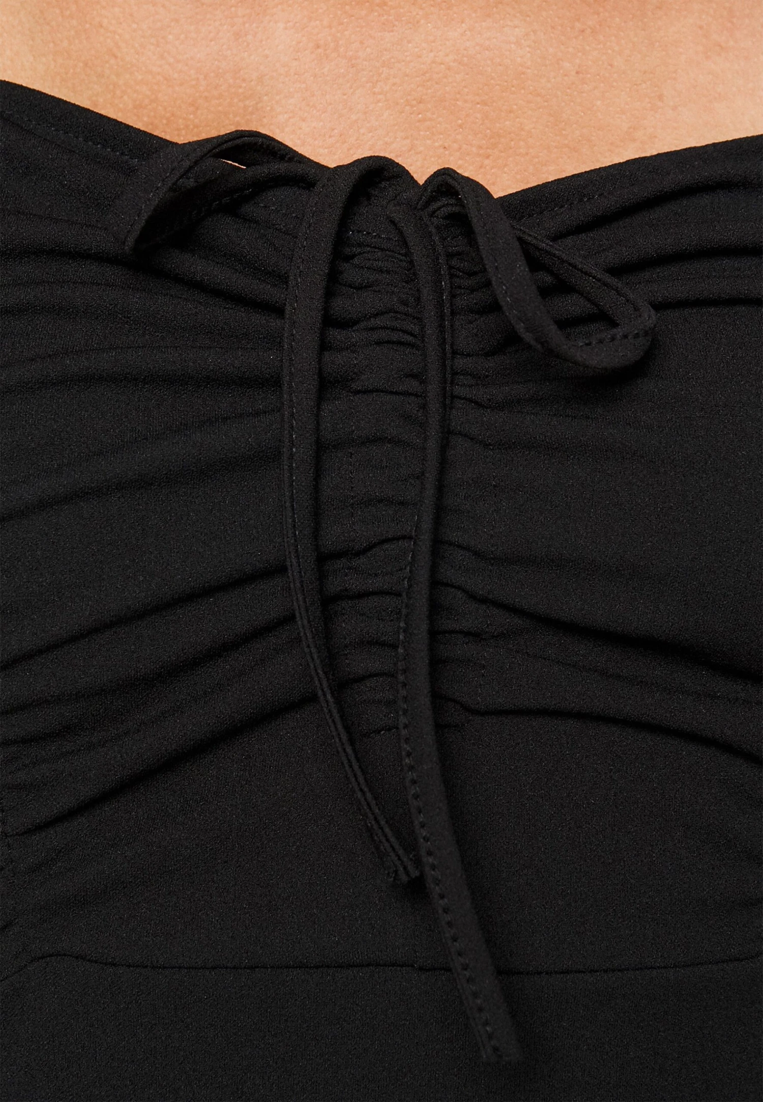 Cyndee Front Tie Midi Dress - Jerseyjurk - Black 5 Cyndee Front Tie Midi Dress - Jerseyjurk - Black - Afbeelding 5