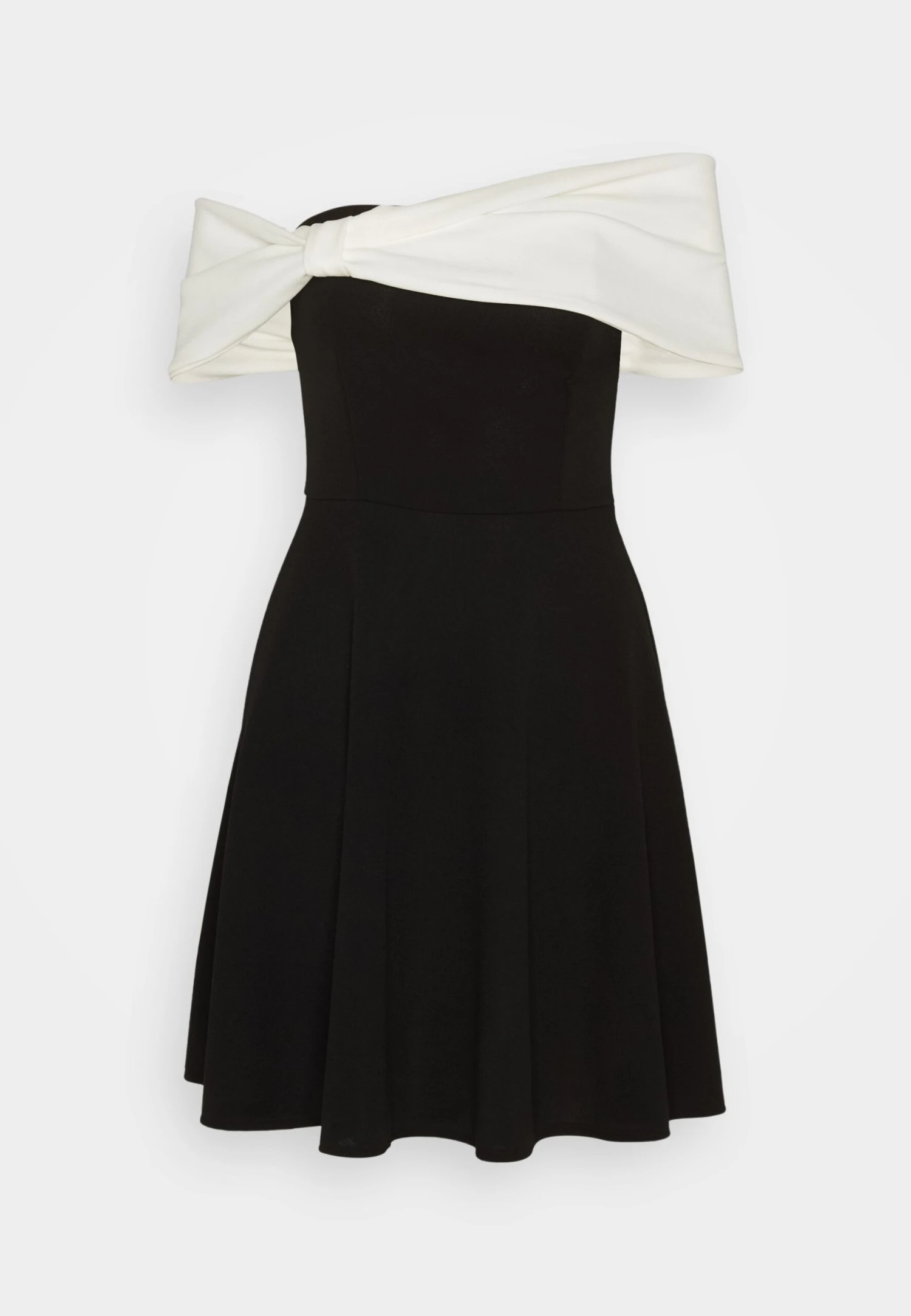 Wal G Alia Off Shoulder Skater - Cocktailjurk - Black/White 5 Wal G Alia Off Shoulder Skater - Cocktailjurk - Black/White - Afbeelding 5