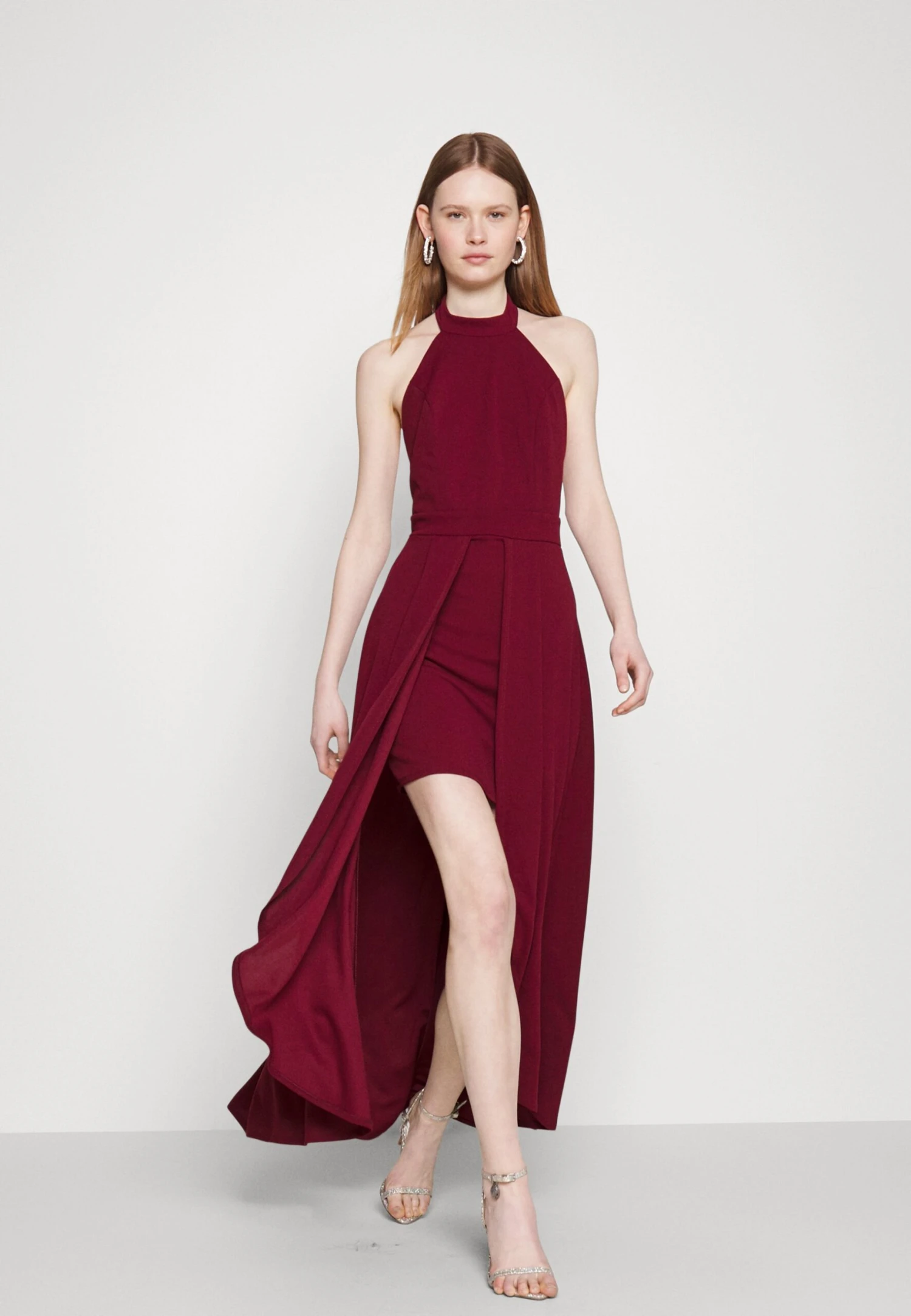 Wal G Yanny Halter Neck Bodycon - Galajurk - Berry Wine 4 Wal G Yanny Halter Neck Bodycon - Galajurk - Berry Wine - Afbeelding 4