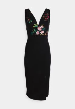Wal G Embroidered V Neck Rose Midi - Cocktailjurk - Black Floral 10 Wal G Embroidered V Neck Rose Midi - Cocktailjurk - Black Floral -Wal G. 7ee8425516174b60b4cf9a1649393d8f