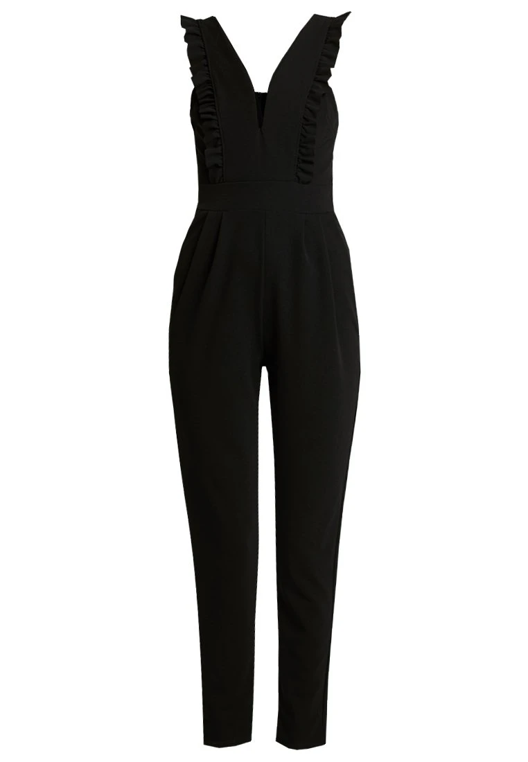 Wal G Rayna Ruffled- Jumpsuit - Black 4 Wal G Rayna Ruffled- Jumpsuit - Black - Afbeelding 4