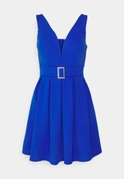 Debbie Buckle Skater Dress - Cocktailjurk - Electric Blue