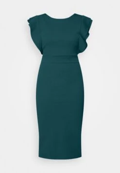 Wal G Diana Ruffle Sleeve Midi Dress - Jerseyjurk - Dark Teal Blue 10 Wal G Diana Ruffle Sleeve Midi Dress - Jerseyjurk - Dark Teal Blue -Wal G. 850721e6533e4bdf9527085d976465fd