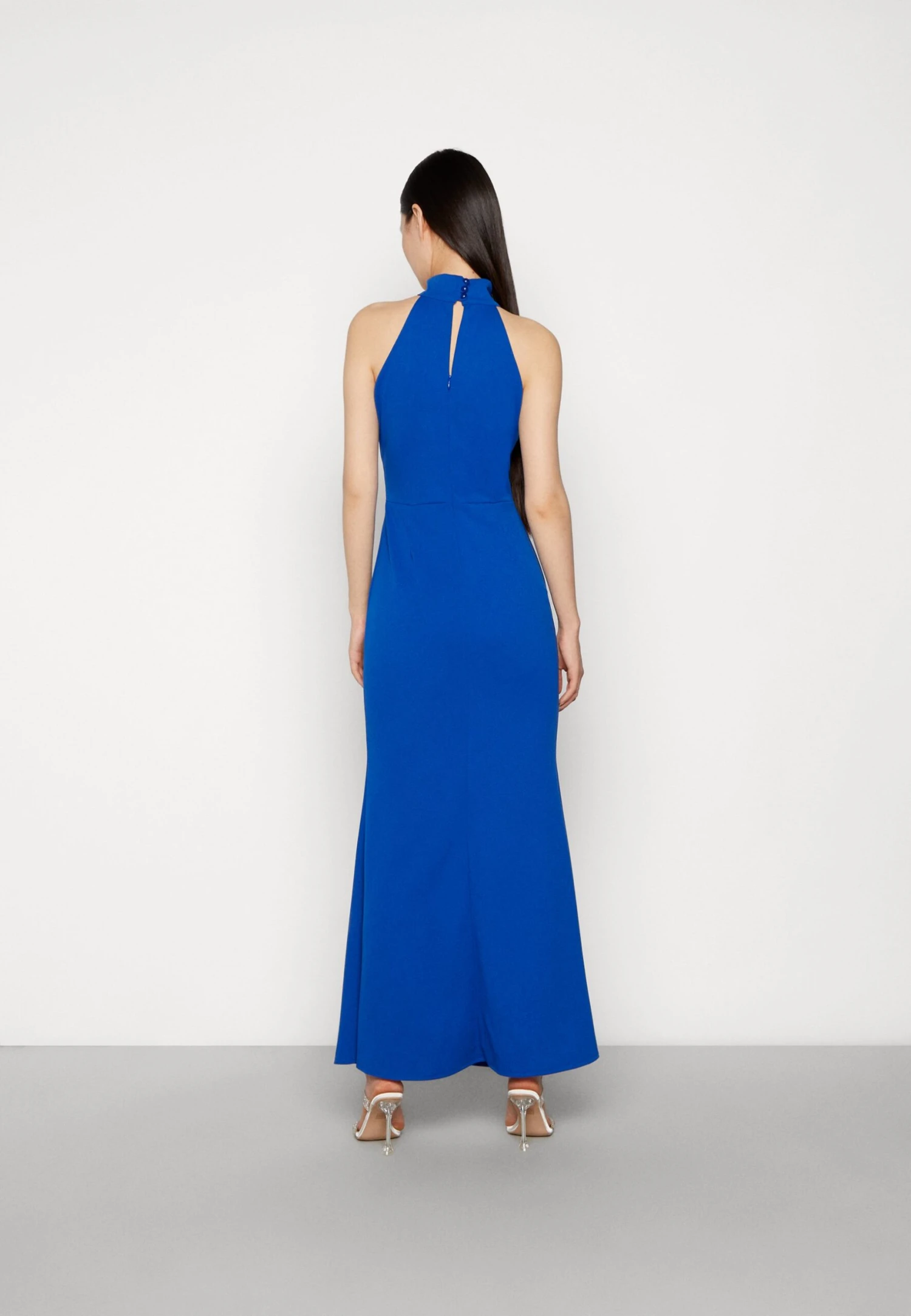 Wal G Halter Neck Maxi Dress - Galajurk - Electric Blue 3 Wal G Halter Neck Maxi Dress - Galajurk - Electric Blue - Afbeelding 3
