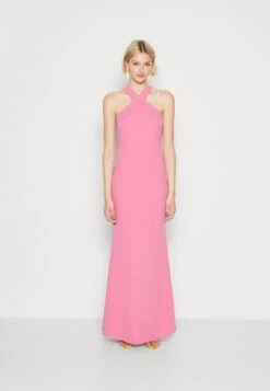 Wal G Indy Cross Neck Maxi - Jerseyjurk - Rose Pink