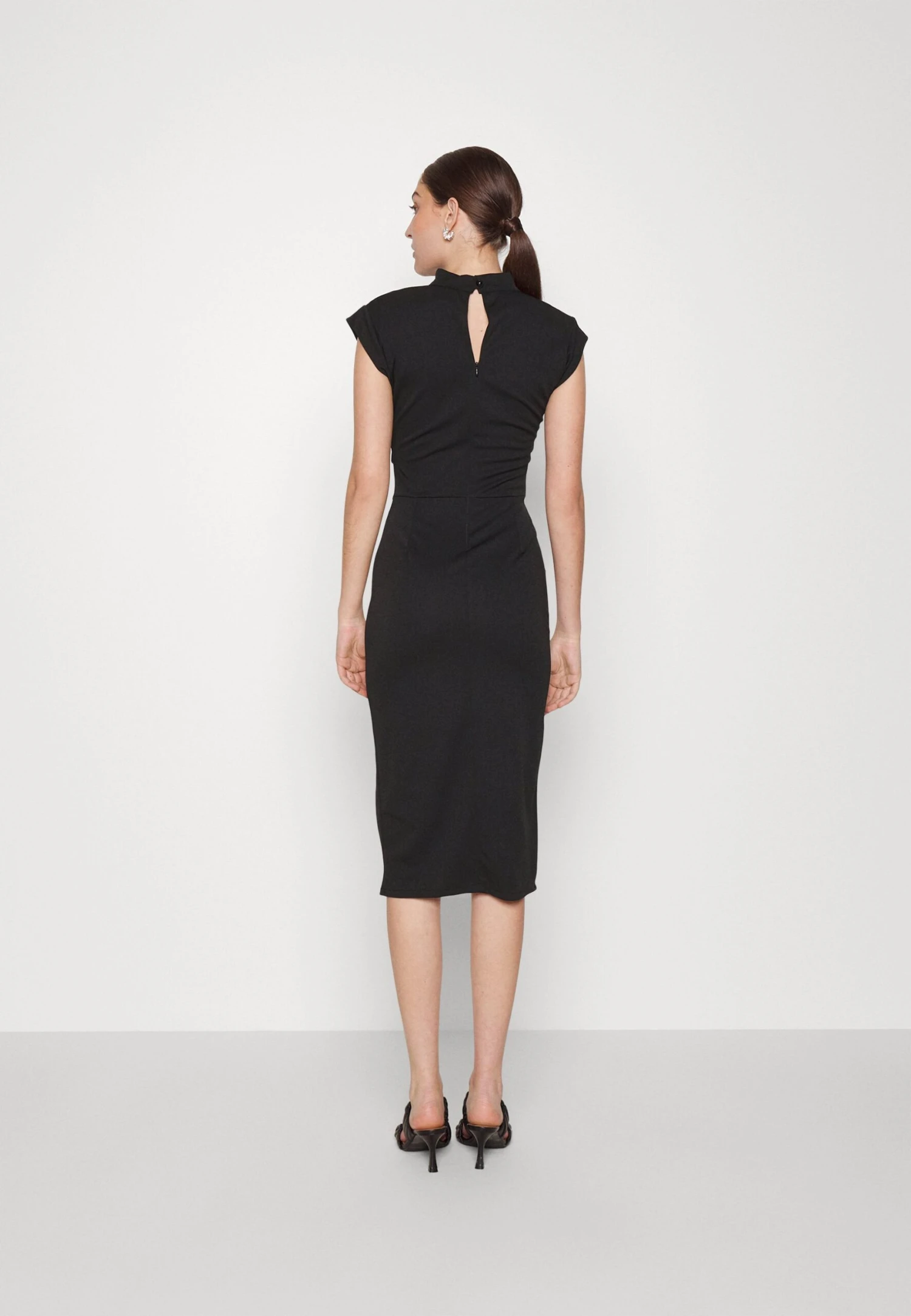 Bambinaroll Neck Midi Dress - Jerseyjurk - Black 3 Bambinaroll Neck Midi Dress - Jerseyjurk - Black - Afbeelding 3