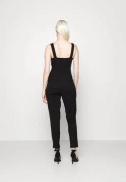 Contrast Plunge - Jumpsuit - Black -Wal G. 9866c2e67f4d46fe9c7a742265bfa064
