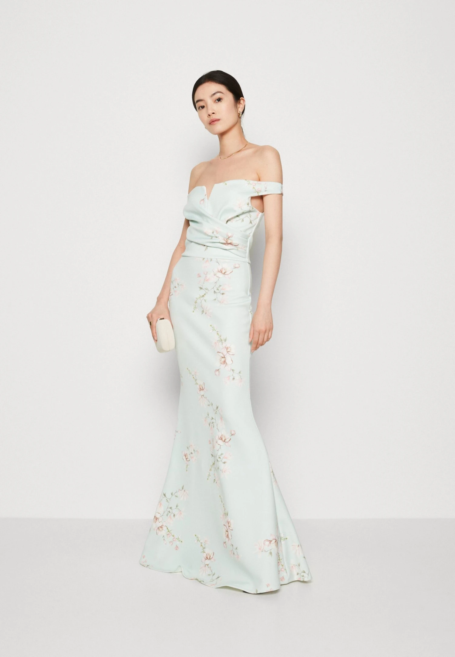 Wal G Wedding Kai V Neck Print Maxi - Galajurk - Sage Green 2 Wal G Wedding Kai V Neck Print Maxi - Galajurk - Sage Green - Afbeelding 2