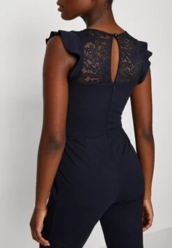 Wal G Ruffle With Back Insert - Jumpsuit - Navy Blue -Wal G. 9bf04508bbbd4e029767ce99d7433518