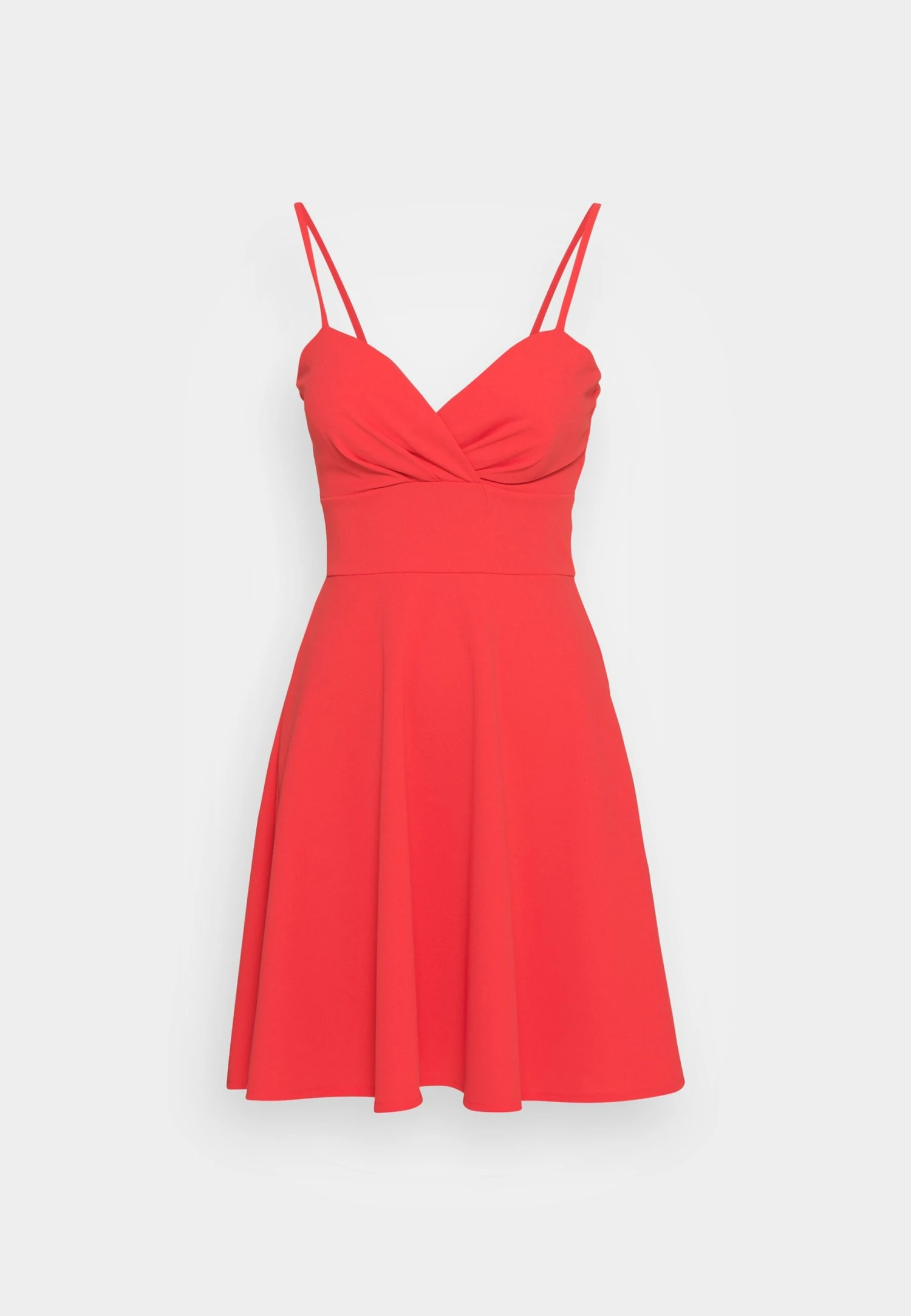 Wal G V Neck Strappy Skater Dress - Cocktailjurk - Coral 4 Wal G V Neck Strappy Skater Dress - Cocktailjurk - Coral - Afbeelding 4