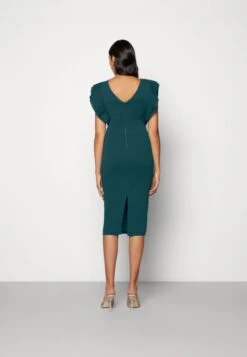 Wal G Diana Ruffle Sleeve Midi Dress - Jerseyjurk - Dark Teal Blue 8 Wal G Diana Ruffle Sleeve Midi Dress - Jerseyjurk - Dark Teal Blue -Wal G. 9e642d221fa94946b08ea2bcb7bc2c72
