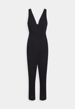 Sleeveless Plunge - Jumpsuit - Black
