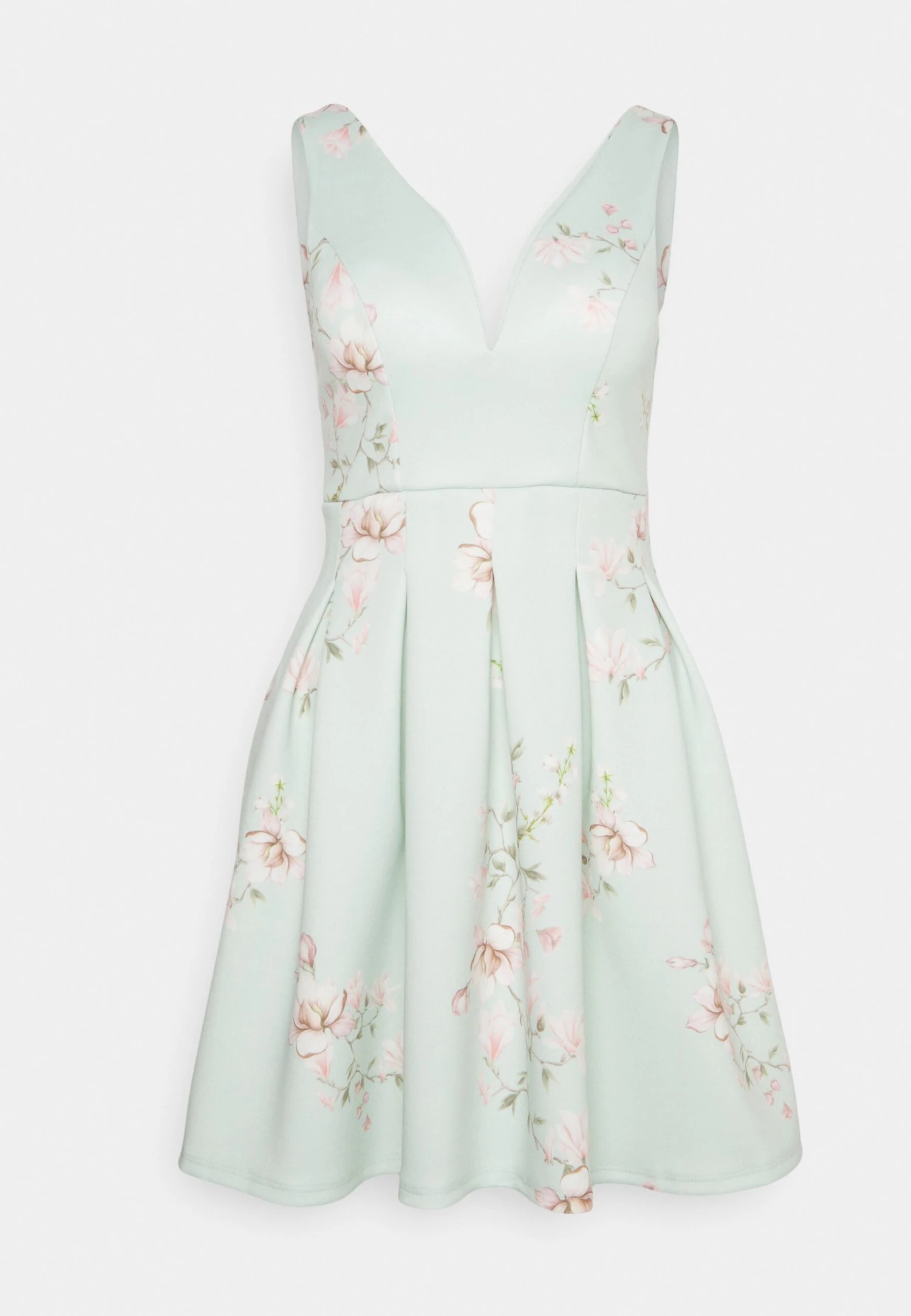 Wal G Wedding - Lila V Neck Print Skater - Cocktailjurk - Hellgrün, Mehrfarbig 4 Wal G Wedding - Lila V Neck Print Skater - Cocktailjurk - Hellgrün, Mehrfarbig - Afbeelding 4