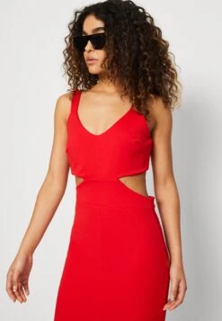 Wal G Brodie Cut Out Midi - Jerseyjurk - Red -Wal G. b71c84edc5644468abf2751f97ff3400