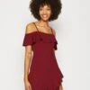 Wal G Revra Strappy Frill Skater - Cocktailjurk - Berry Wine